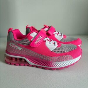 KUBUA Kids Girls Pink Gray Mesh Athletic Sneakers Shoes Size 36